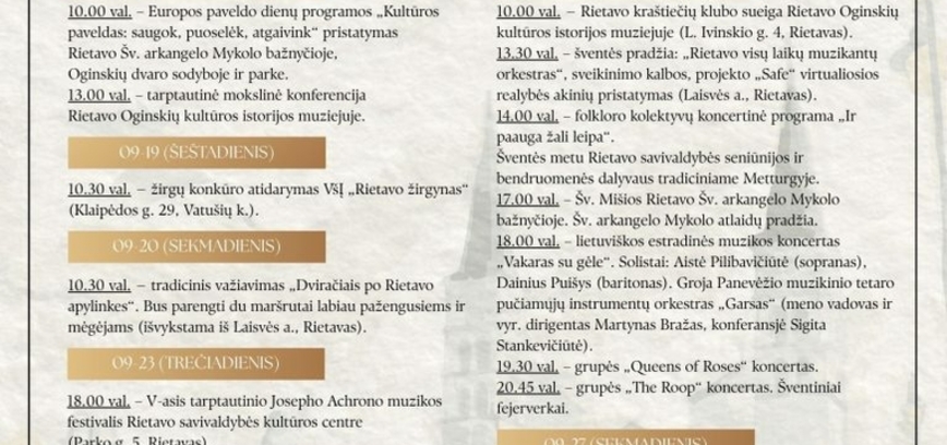 Tradicinė Mykolinių šventė Rietave