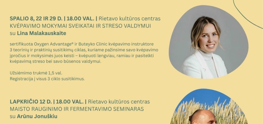Sąmoningo gyvenimo kultūra - Kvėpavimo mokymai sveikatai ir streso valdymui 