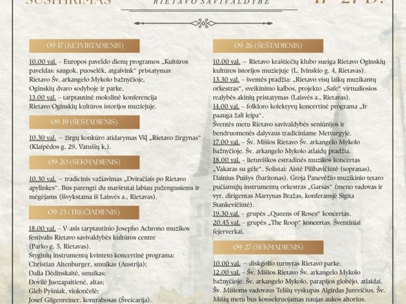Traditional St. Michael's Day celebration in Rietavas