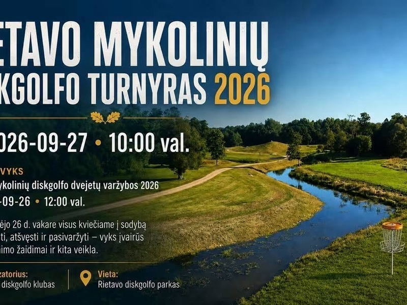 Rietavo Mykolinių Diskgolfo Turnyras 2026